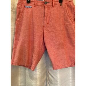 Modern Amusement Mens‎ Shorts Size 34 Red Flat Front Casual